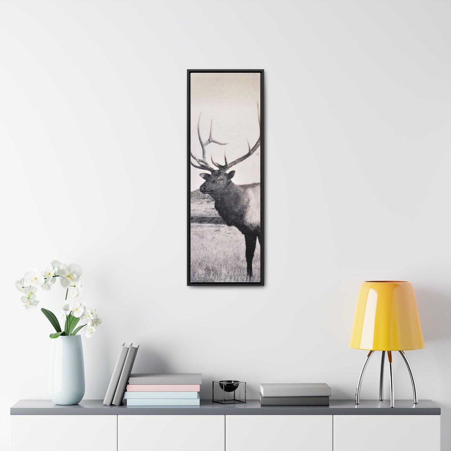 Yellowstone Bull Elk Gallery Canvas Wraps, Vertical Frame