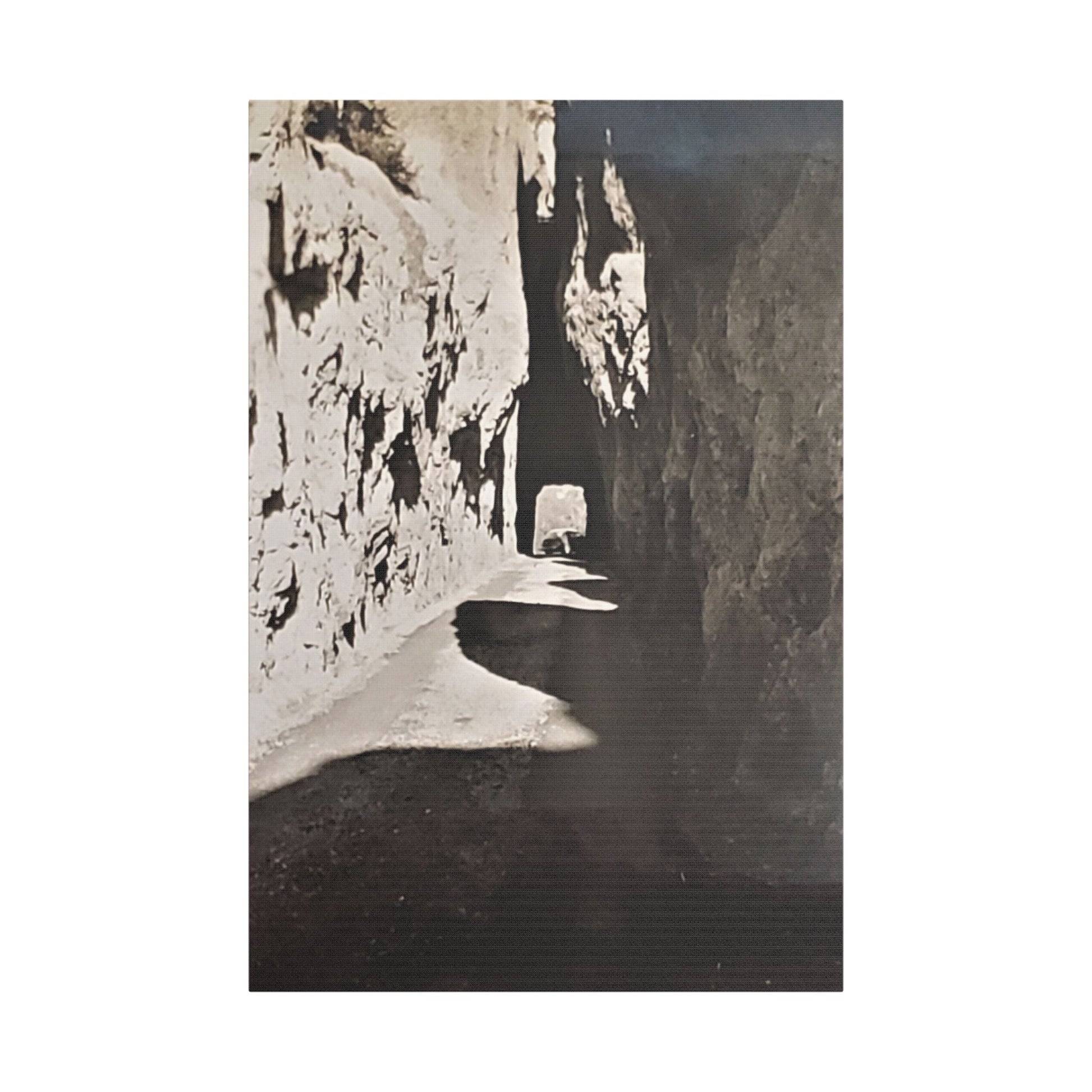 Tunnel at The Needles Satin Canvas Stretched