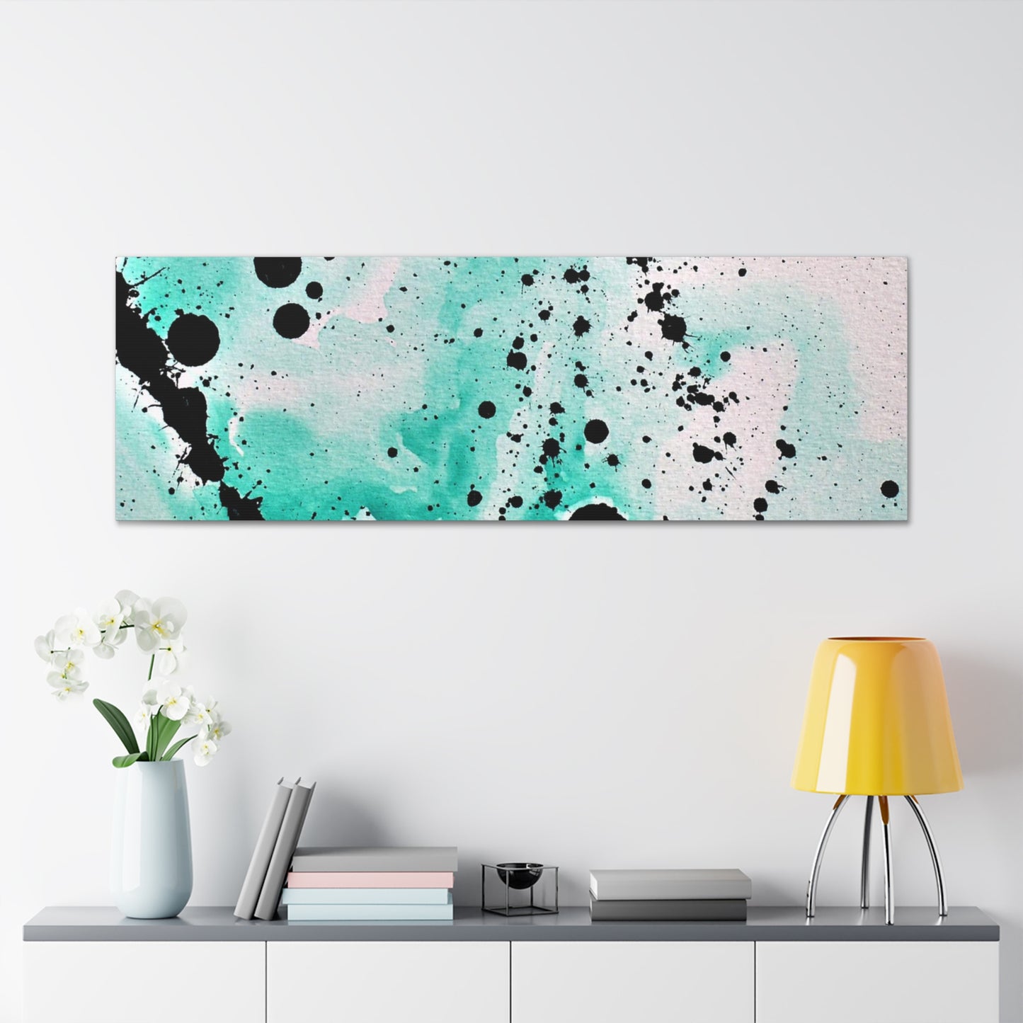 Teal Burst Canvas Gallery Wraps