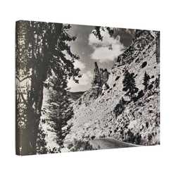 Eagles Nest Rock Yellowstone Satin Canvas Stretched