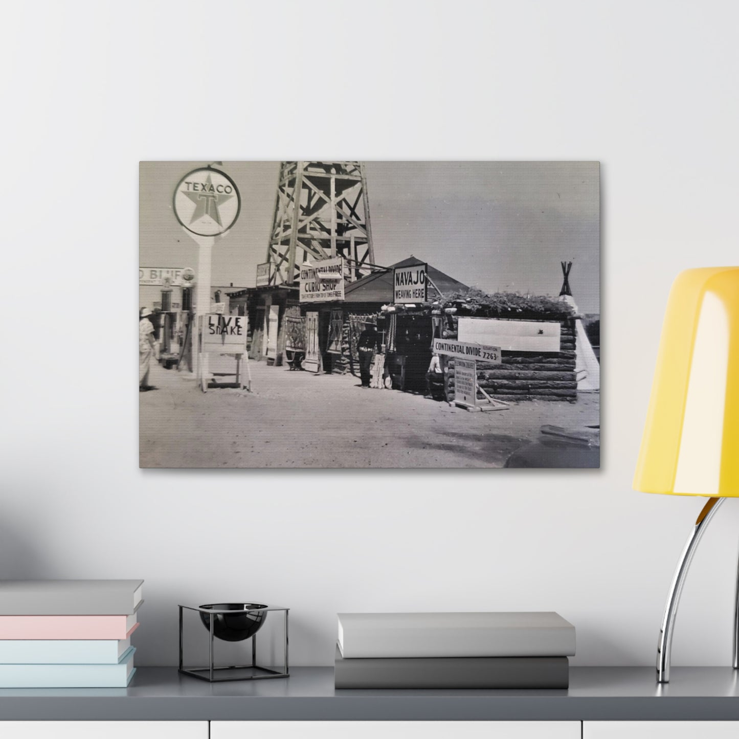 Texaco Station Continental Divide Canvas Gallery Wraps