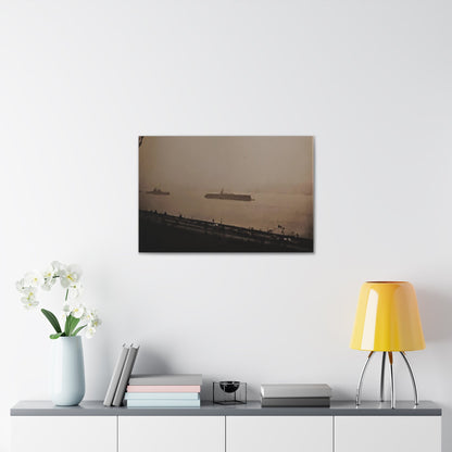 Navy Day New York Hudson River October 27th 1945 War Ships Canvas Gallery Wraps 30" x 20" 1.25"