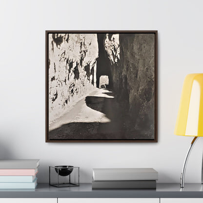 Tunnel at The Needles Gallery Canvas Wraps Square Frame 20″ x 20″ Premium Gallery Wraps (1.25″) Walnut