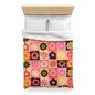 Retro Floral Microfiber Duvet Cover - Kia Day Design