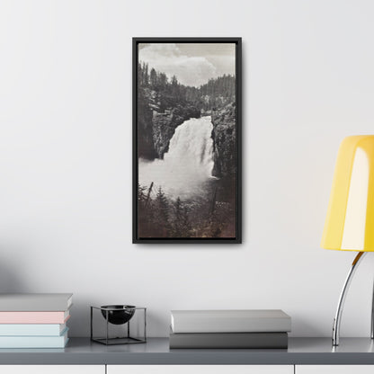 Upper Falls Yellowstone Gallery Canvas Wraps Vertical Frame 10″ x 20″ Premium Gallery Wraps (1.25″) Black