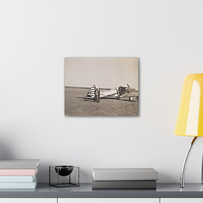 Army Pursuit Plane Ames Airport 1939 Canvas Gallery Wraps 14″ x 11″ 1.25"
