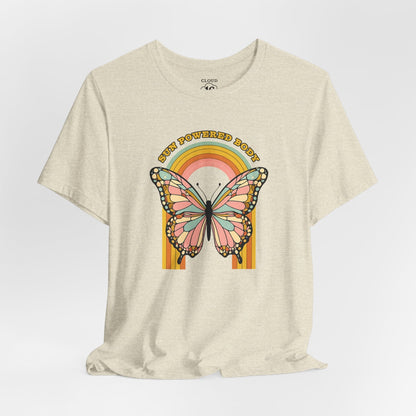 Butterfly Rainbow Women's T-Shirt - Vintage Graphic Tee for Nature Lovers- Cloud 16 Clothing Co.- {{Product type}}