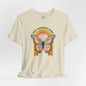 Butterfly Rainbow Women's T-Shirt - Vintage Graphic Tee for Nature Lovers- Cloud 16 Clothing Co.- {{Product type}}