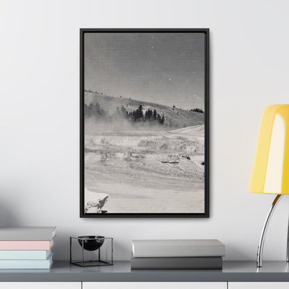 Mammoth Hot Springs Gallery Canvas Wraps Vertical Frame 16″ x 24″ Premium Gallery Wraps (1.25″) Black