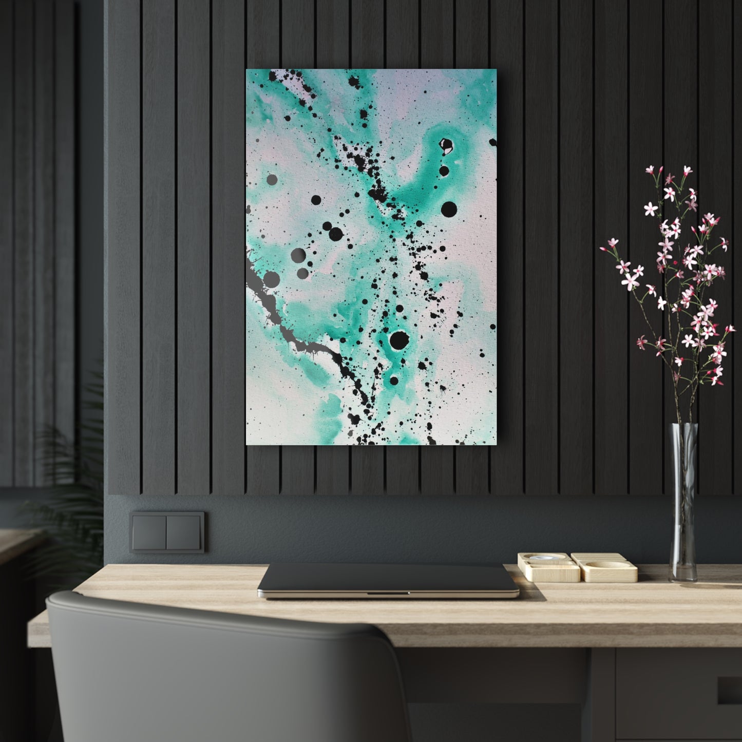 Teal Burst Acrylic Prints