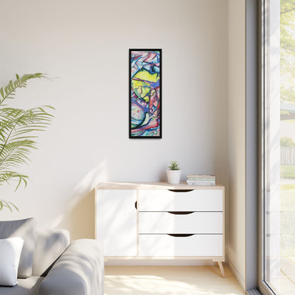 Alien Abstract Colorful Framed Canvas Art - Kia Day Design