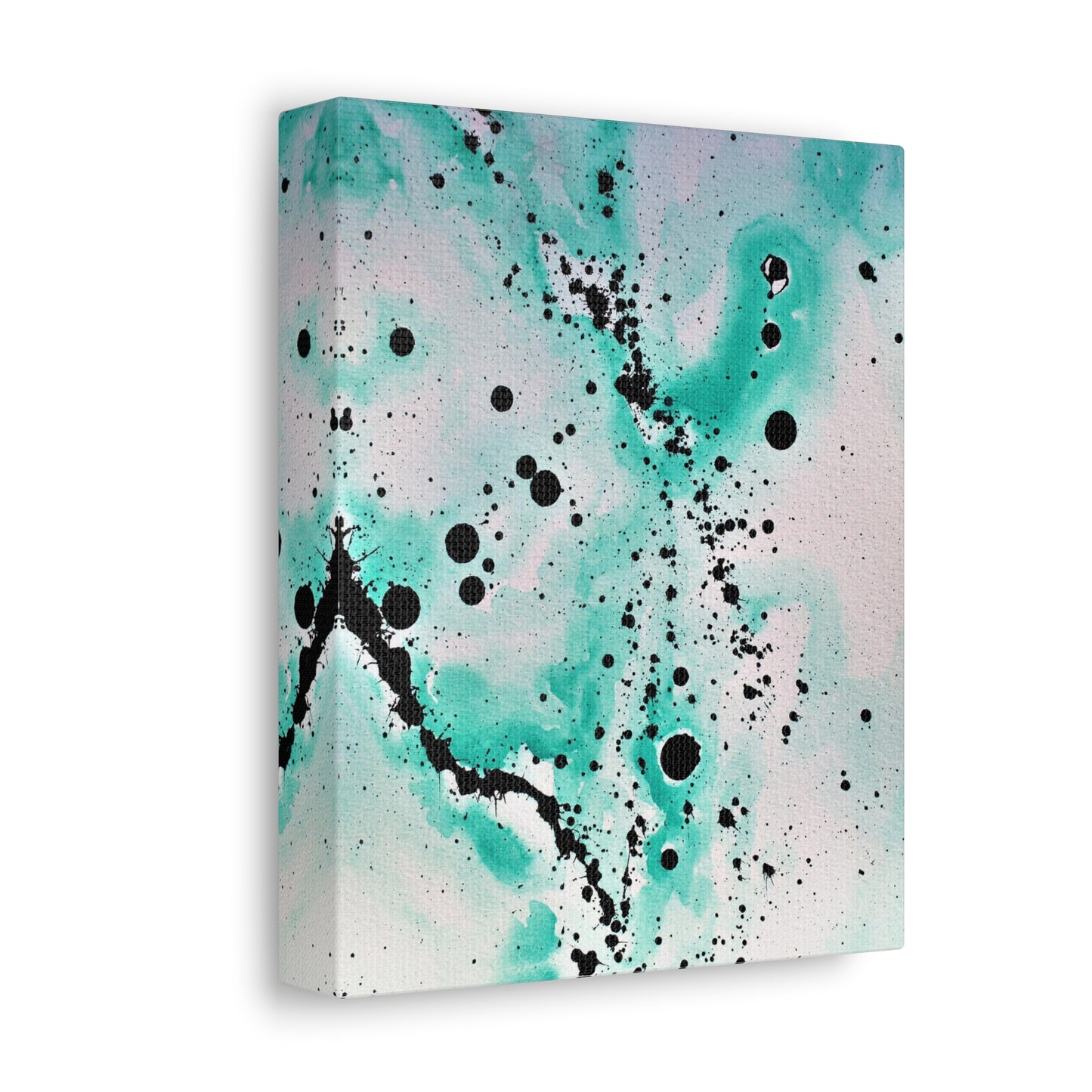 Teal Burst Stretched Canvas