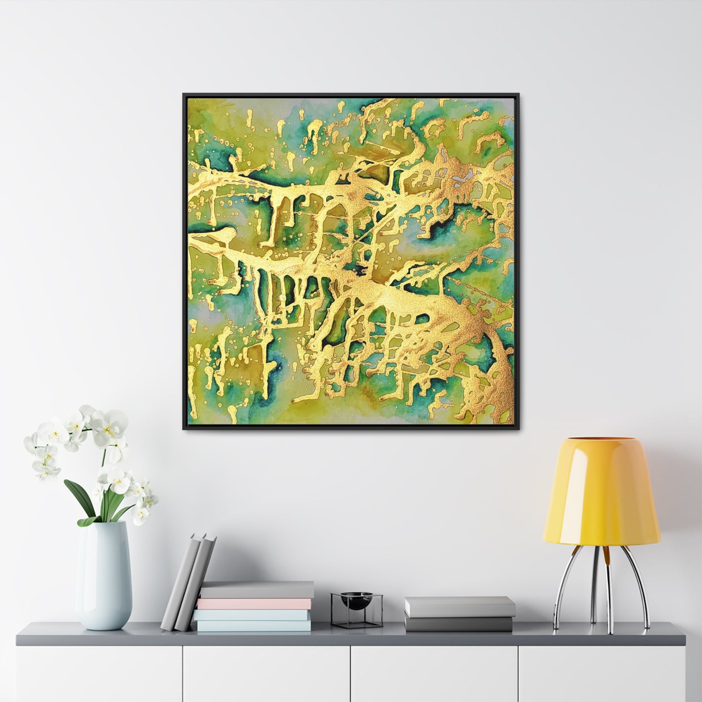 Acid Rain Gallery Canvas Wraps, Square Frame