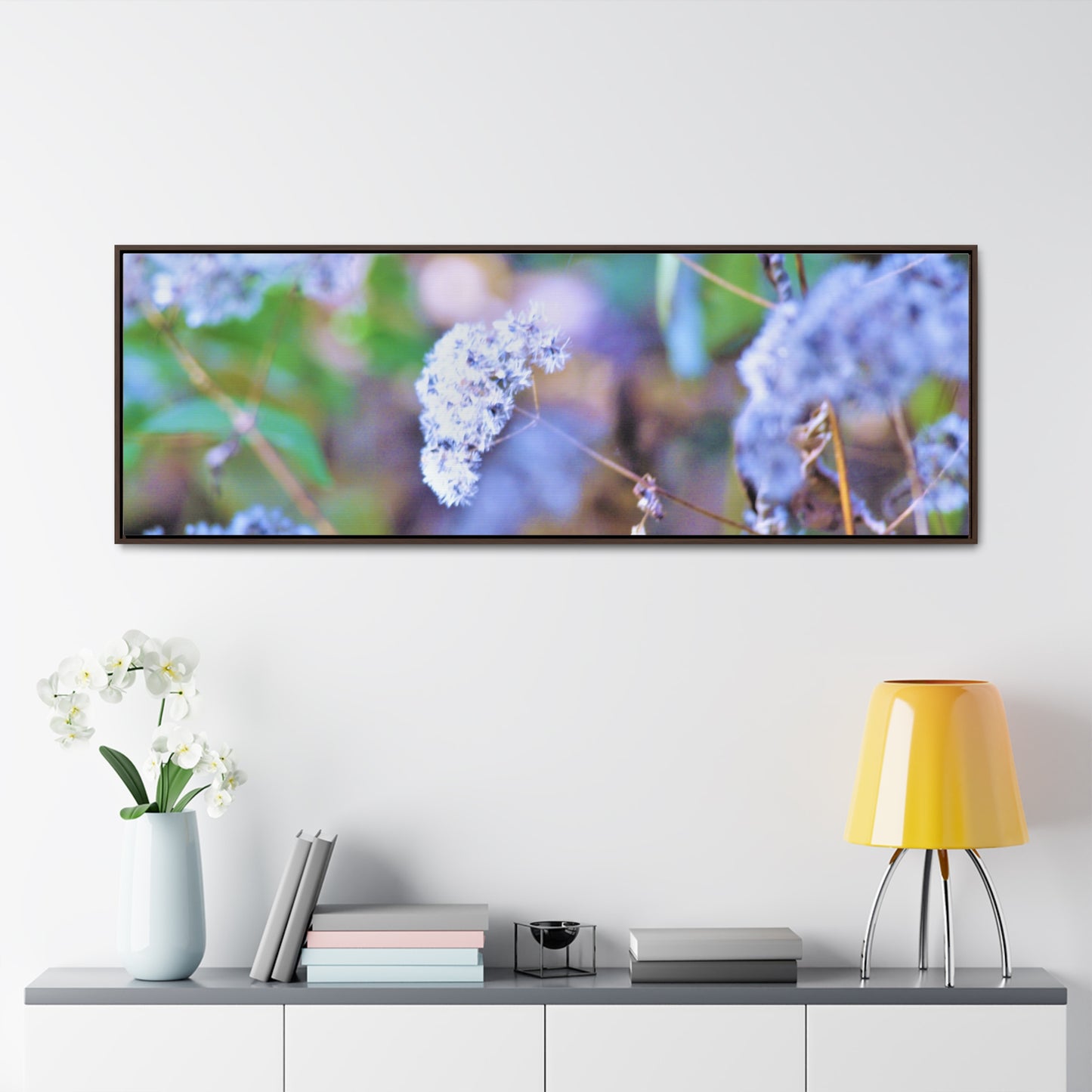 Macro Blue Gallery Canvas Wraps, Horizontal Frame