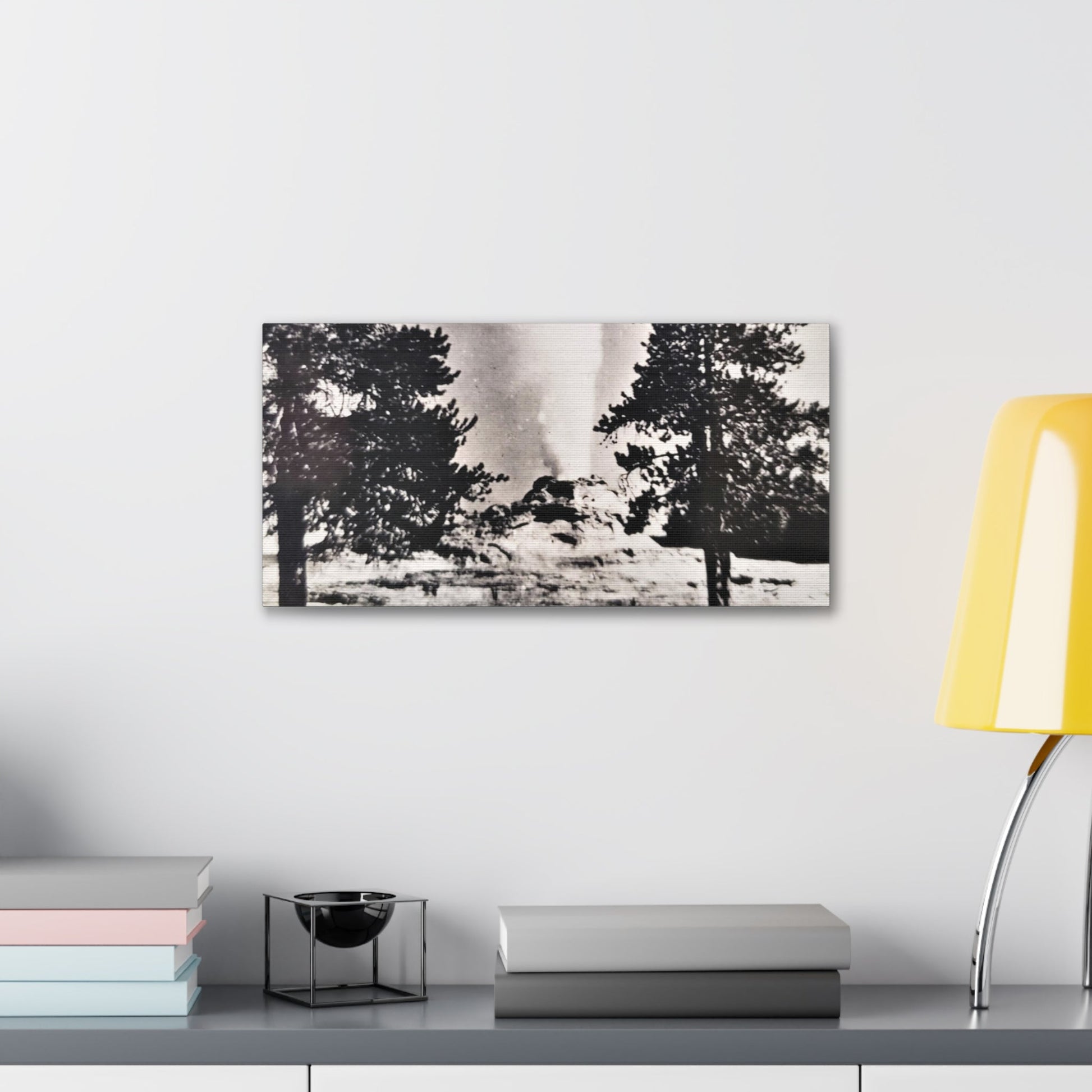 Castle Geyser Yellowstone Canvas Gallery Wraps - 20″ x 10″ 1.25" - Canvas