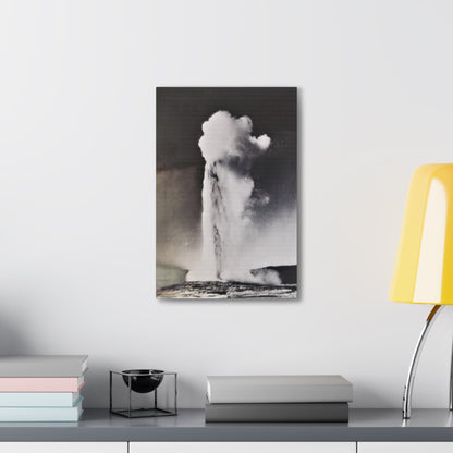 Old Faithful Geyser Yellowstone Canvas Gallery Wraps 12" x 18" 1.25"