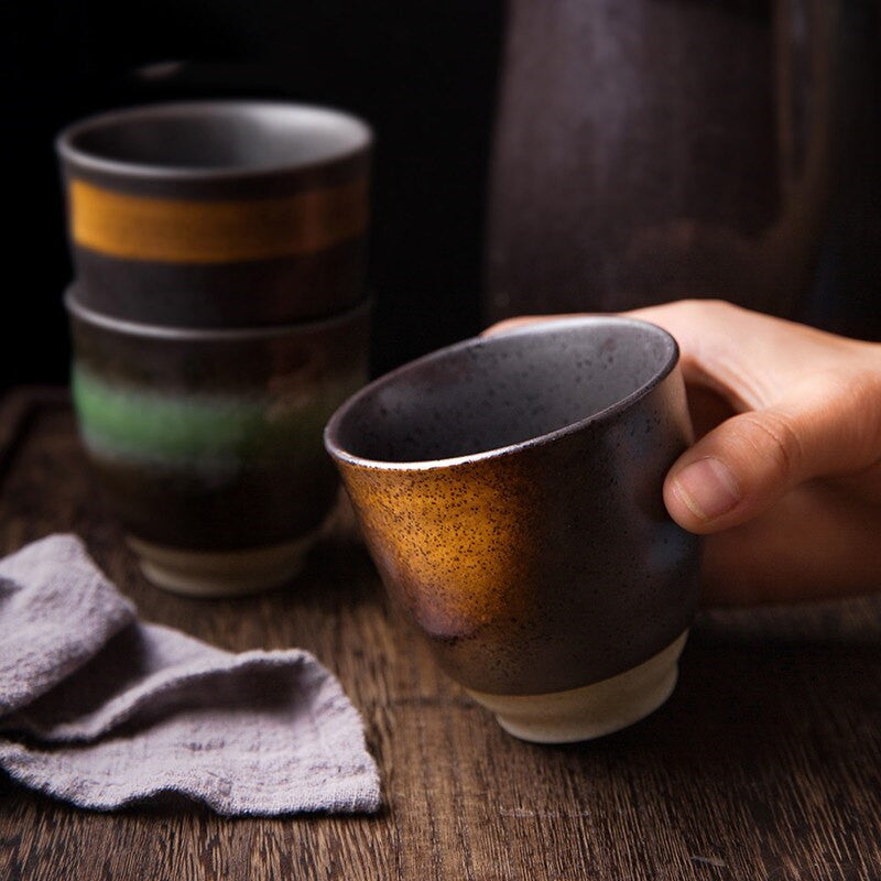 Creative Japanese Hand-Painted Ceramic Tableware Set - - cups
