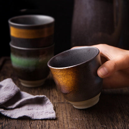 Creative Japanese Hand-Painted Ceramic Tableware Set - - cups