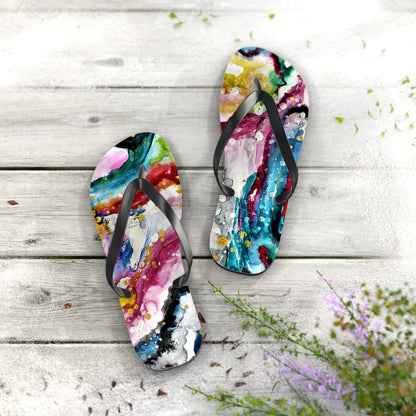 Cosmic Face Flip Flops multi