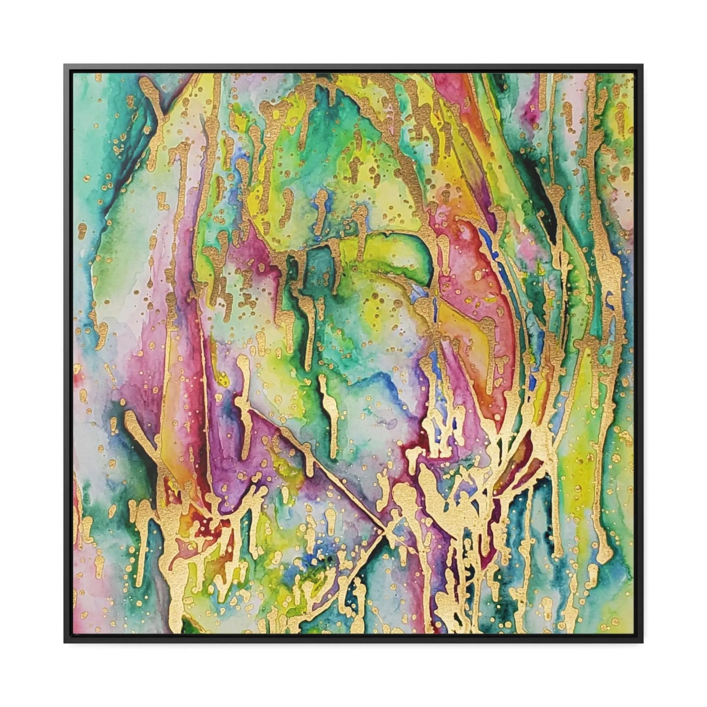 Acid Face Gallery Canvas Wraps, Square Frame 36″ x 36″ Premium Gallery Wraps (1.25″)