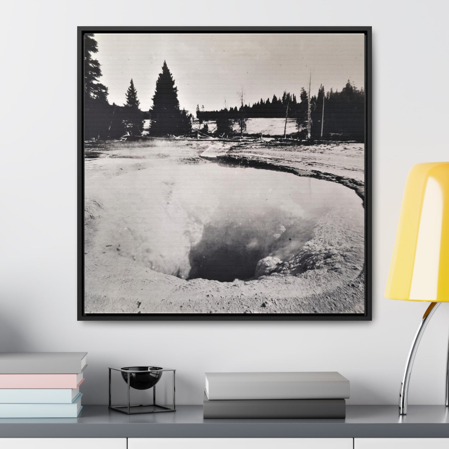 Morning Glory Pool Yellowstone Gallery Canvas Wraps, Square Frame