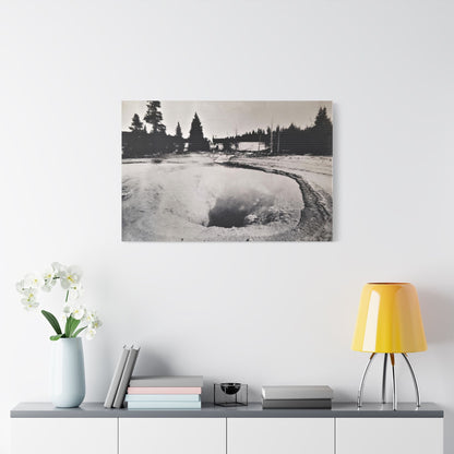 Morning Glory Pool Yellowstone Satin Canvas Stretched 36″ x 24″ (Horizontal) 1.5"