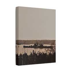 Navy Day New York October 27th 1945 Satin Canvas Stretched