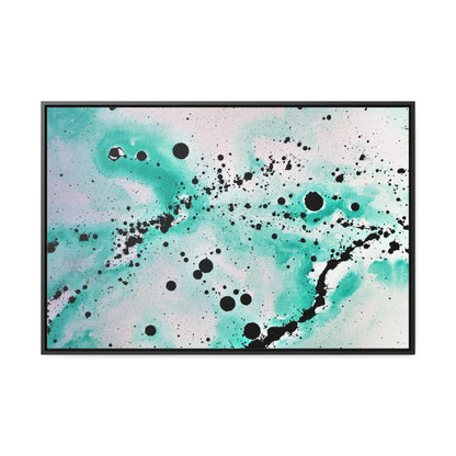 Teal Burst Gallery Canvas Wraps, Horizontal Frame 36″ x 24″ Premium Gallery Wraps (1.25″)