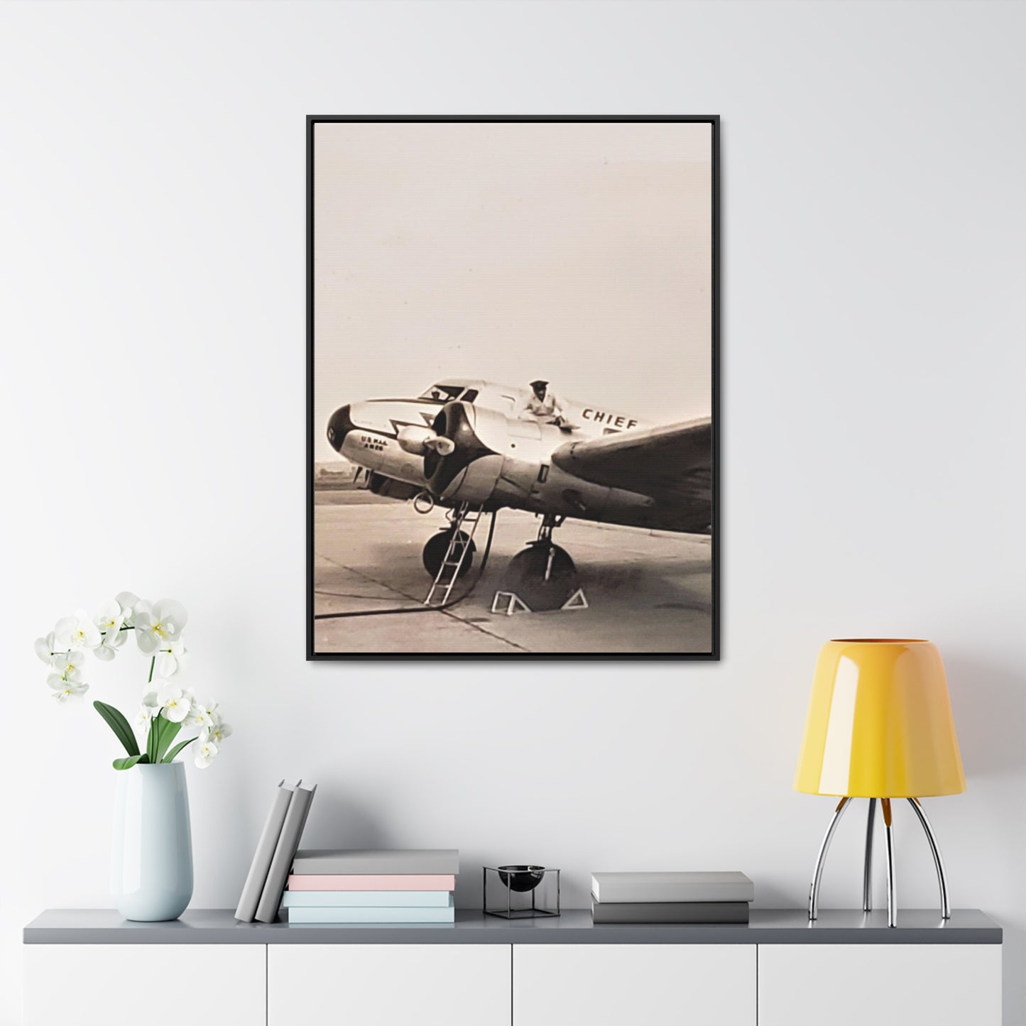 Refueling Mid-Contintent Chief Line 1939 Gallery Canvas Wraps, Vertical Frame