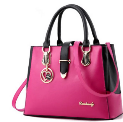 Korean Style Sweet Womens Shoulder Bag - Rose Red - handbag