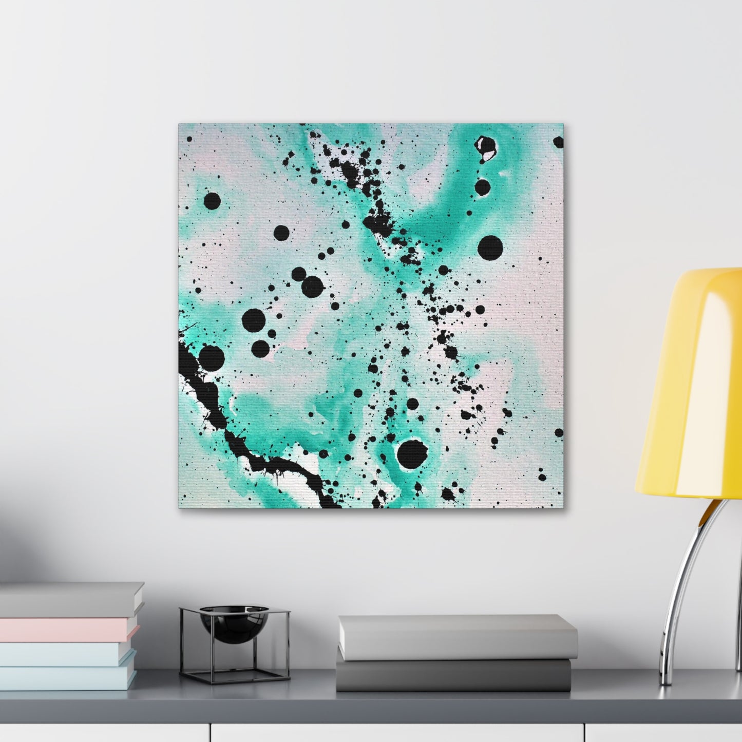 Teal Burst Canvas Gallery Wraps