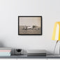 Army Pursuit Plane Ames Airport 1939 Gallery Canvas Wraps, Horizontal Frame 14″ x 11″ Black 1.25"
