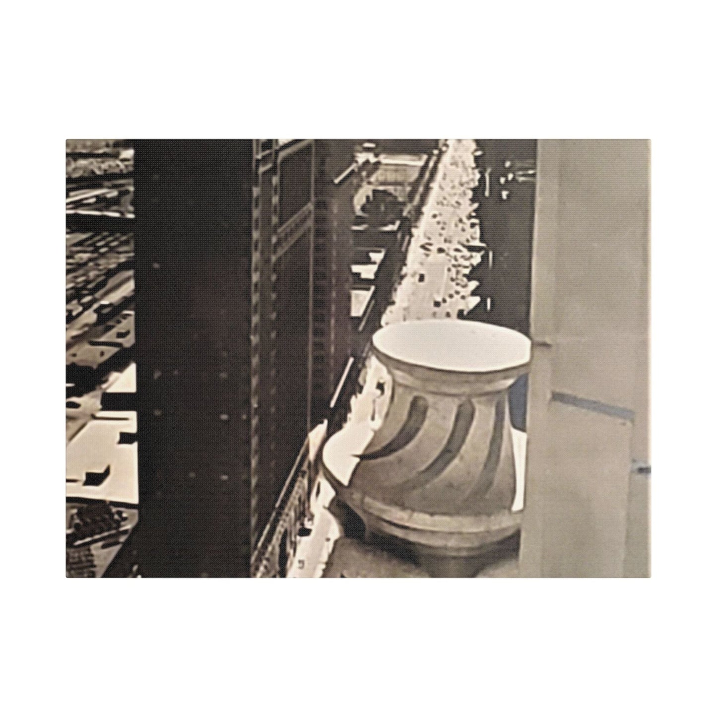 Michigan Ave Chicago Satin Canvas Stretched