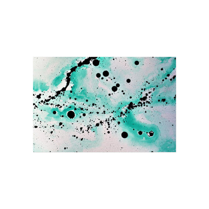 Teal Burst Fine Art Posters 12" x 8" (Horizontal) Matte