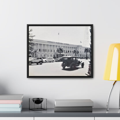 Sunset Bowling Center Largest in U.S 1939 Gallery Canvas Wraps Horizontal Frame 20″ x 16″ Black Premium Gallery Wraps (1.25″)