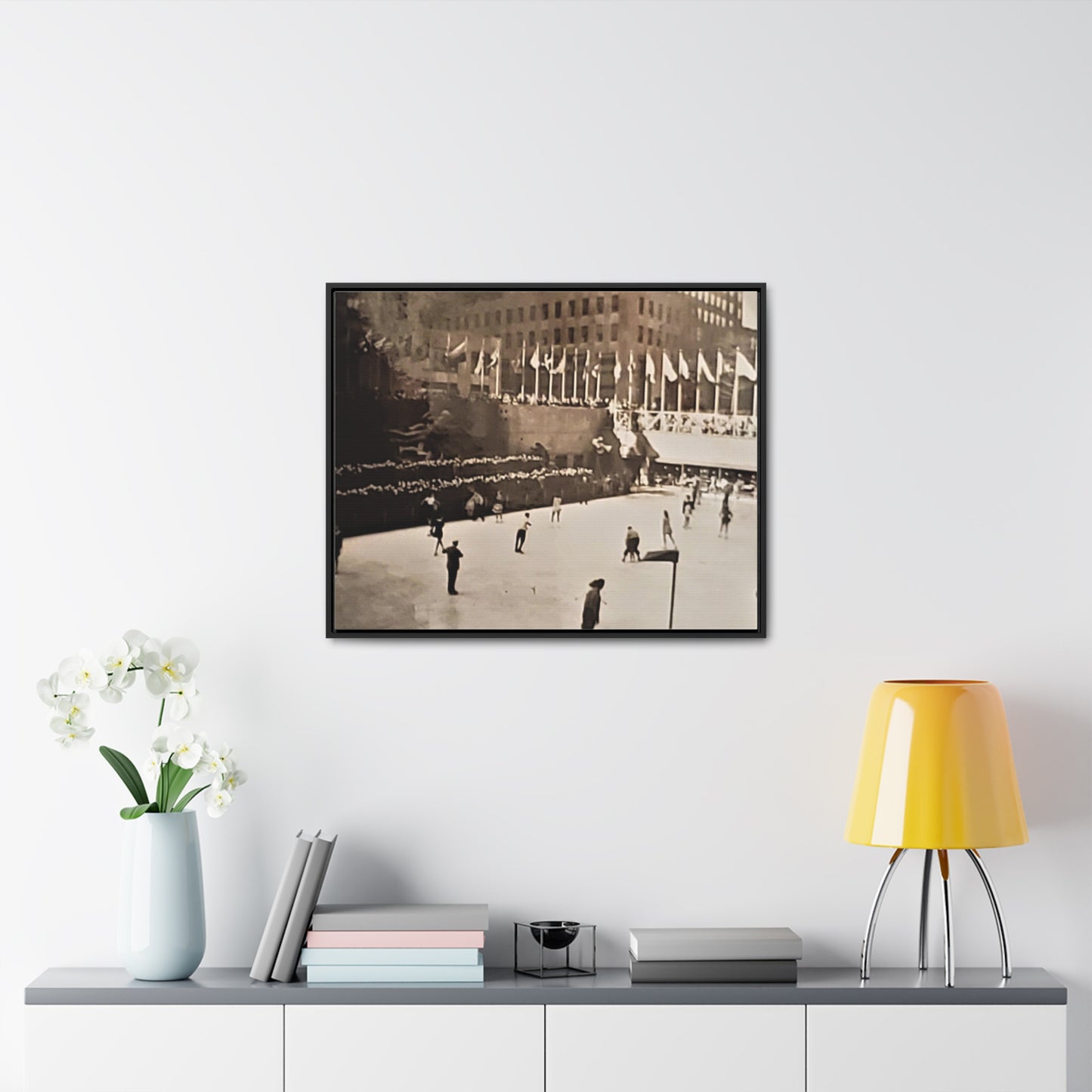 Rockefeller Plaza Easter 1945 Gallery Canvas Wraps, Horizontal Frame