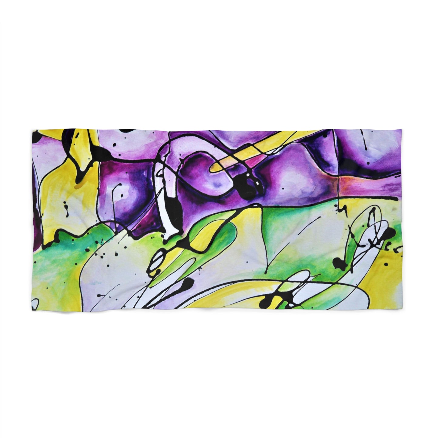 Purple Mountains Beach Towel