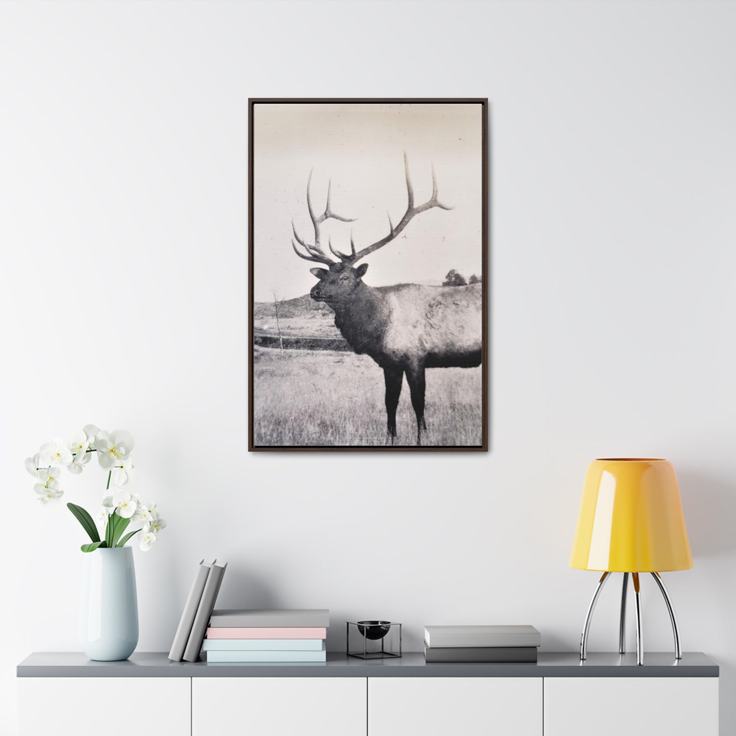 Yellowstone Bull Elk Gallery Canvas Wraps, Vertical Frame