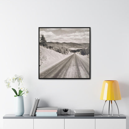 Western Road Gallery Canvas Wraps Square Frame 30″ x 30″ 1.25" Black
