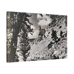 Eagles Nest Rock Yellowstone Satin Canvas Stretched