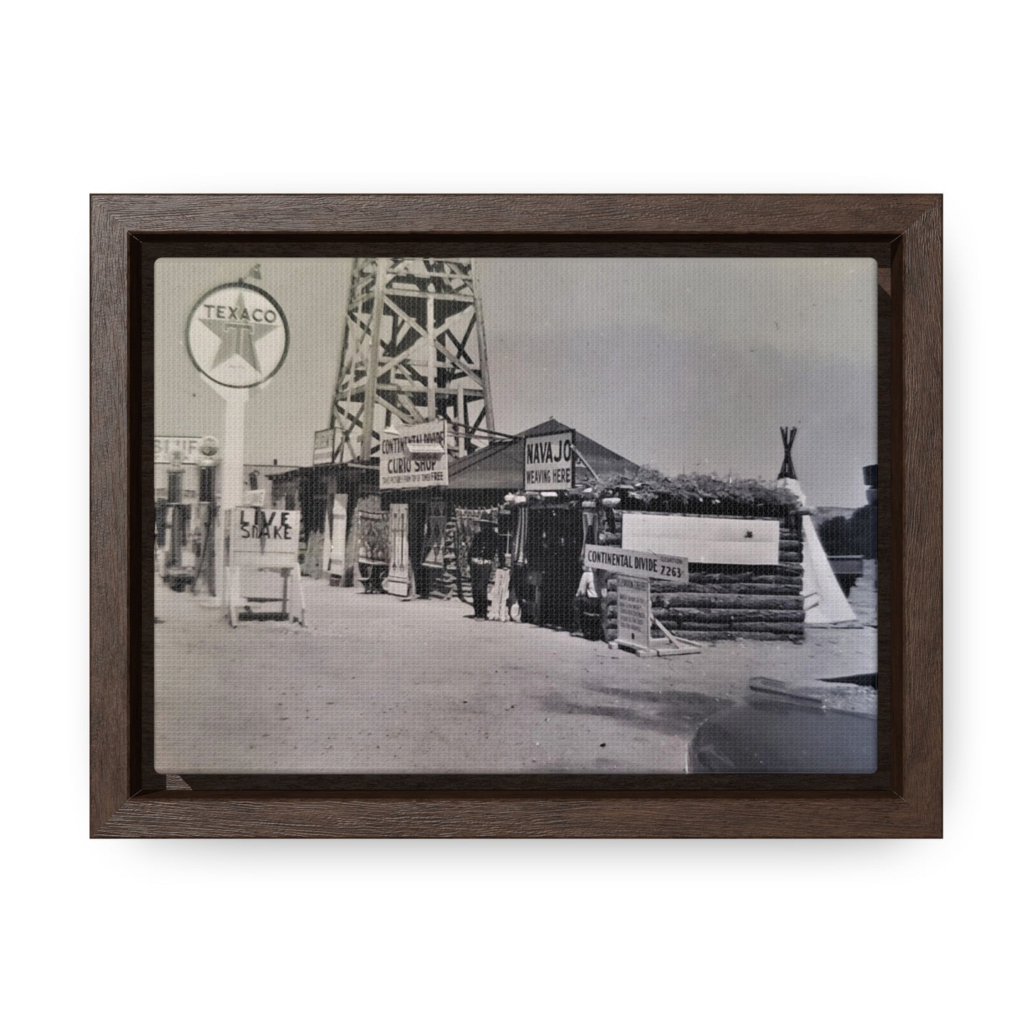 Texaco Station Continental Divide Gallery Canvas Wraps, Horizontal Frame