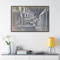 Boulder Dam Powerhouse Gallery Canvas Wraps Horizontal Frame 48″ x 32″ Walnut 1.25"