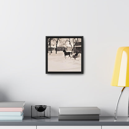 Carriage Ride Gallery Canvas Wraps Square Frame 10″ x 10″ Premium Gallery Wraps (1.25″) Black