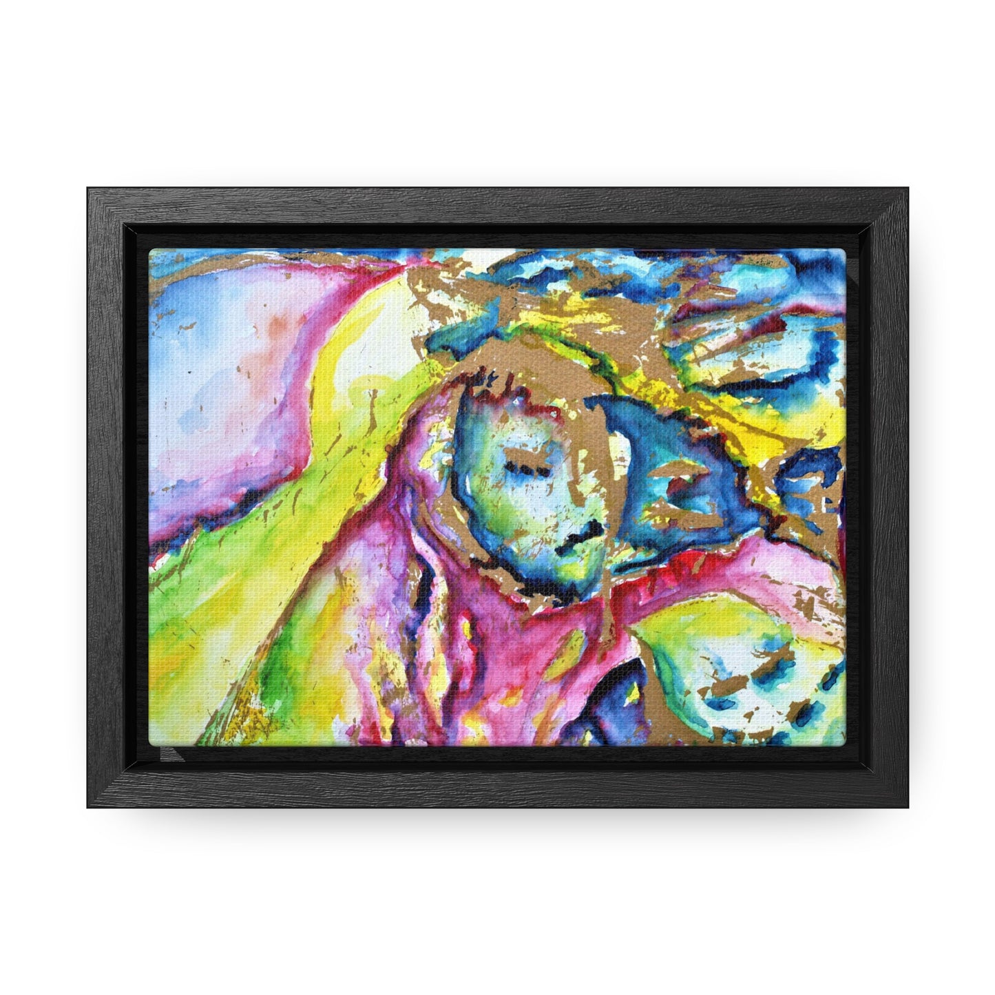 Mother's Face Gallery Canvas Wraps, Horizontal Frame