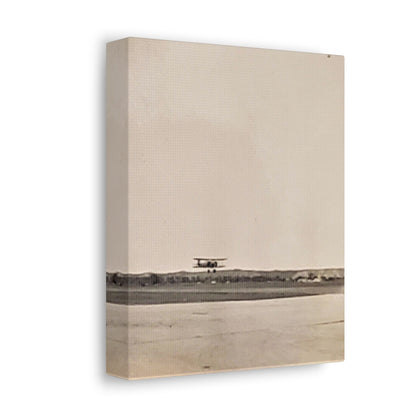 Plane Landing Omaha Airport 1939 Stretched Canvas