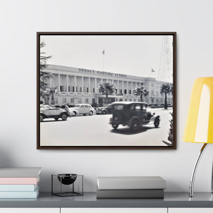 Sunset Bowling Center Largest in U.S 1939 Gallery Canvas Wraps Horizontal Frame 24″ x 20″ Walnut Premium Gallery Wraps (1.25″)