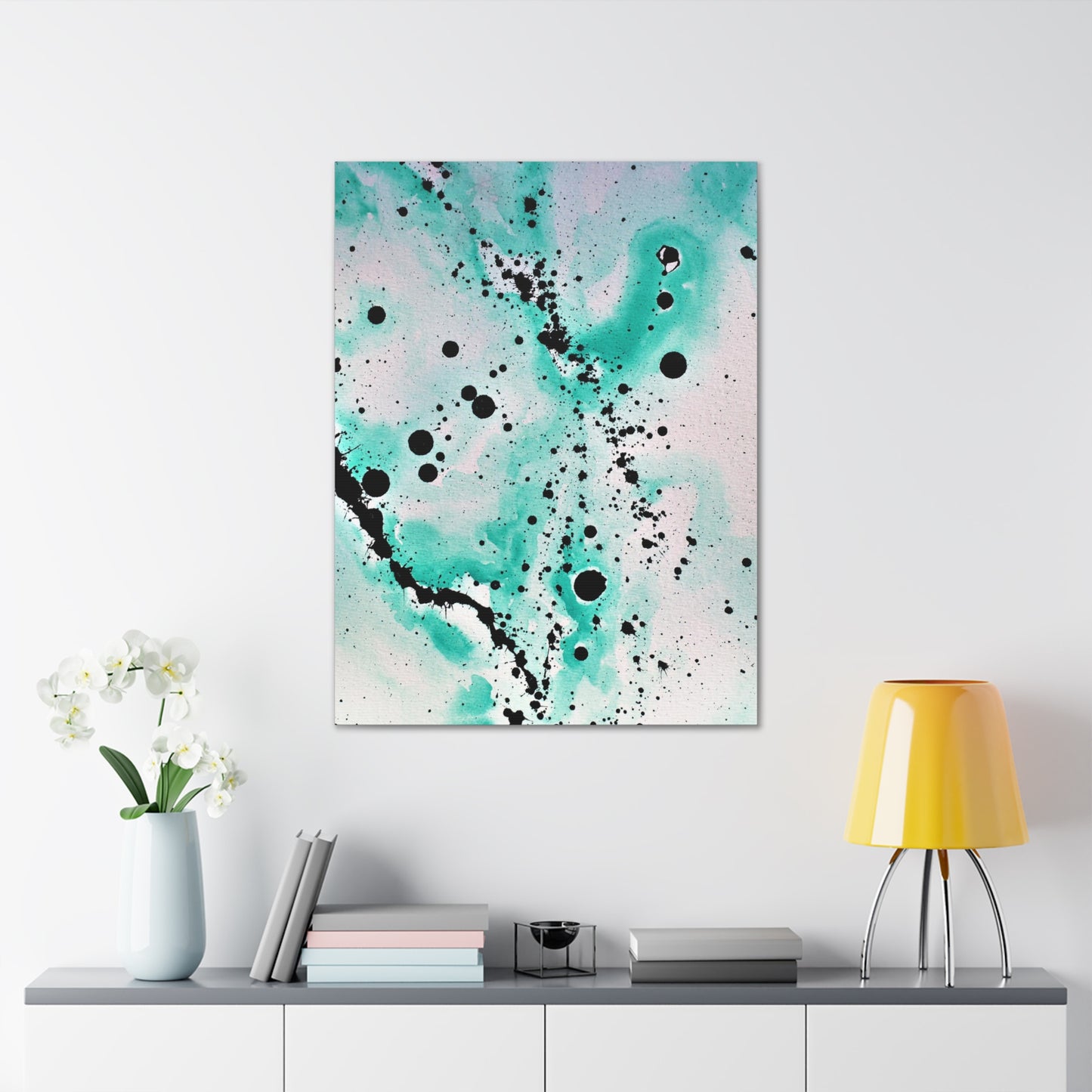 Teal Burst Canvas Gallery Wraps