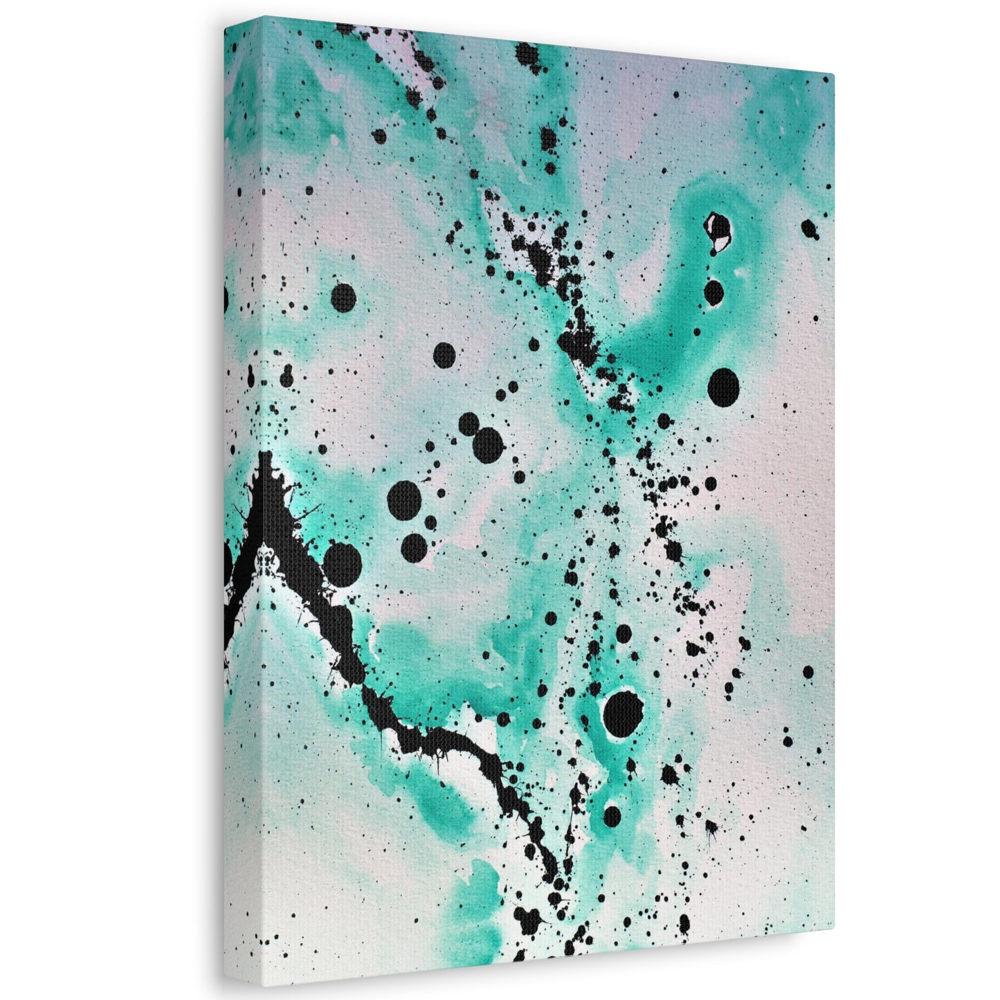 Teal Burst Stretched Canvas