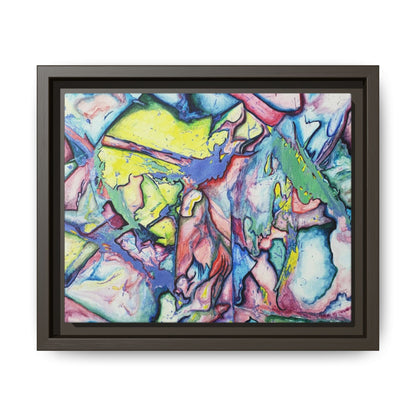 Alien Abstract Colorful Framed Canvas Art - Kia Day Design
