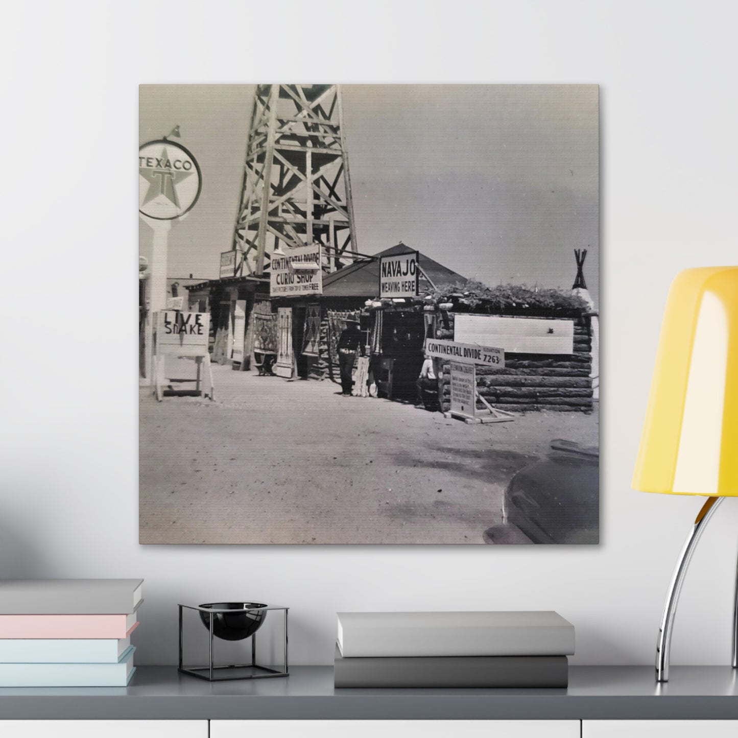 Texaco Station Continental Divide Canvas Gallery Wraps